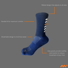 Load image into Gallery viewer, MITICO GRIP SOCK - NAVY BLUE
