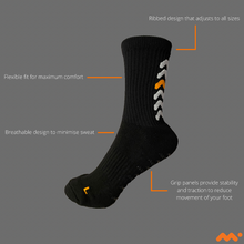 Load image into Gallery viewer, CUSTOMISED MITICO GRIP SOCK - CLASSIC BLACK
